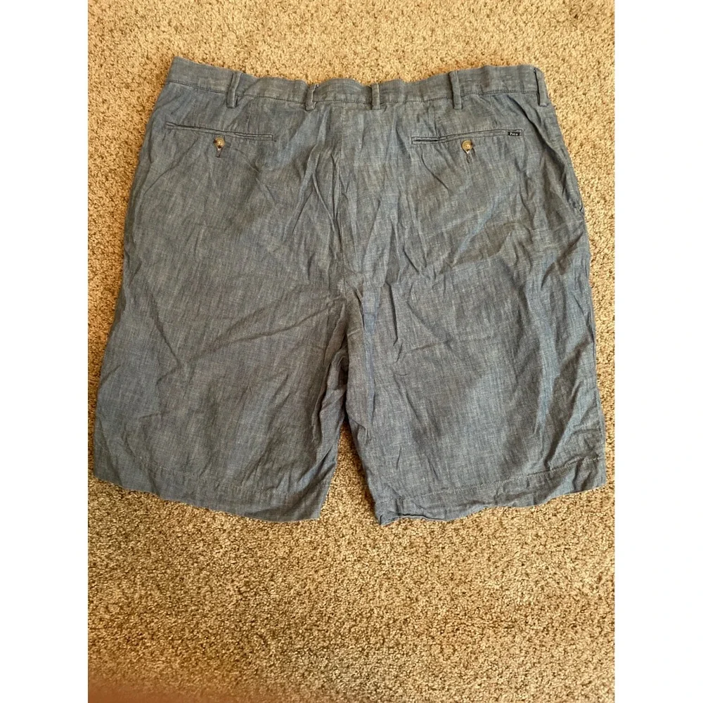 Polo Ralph Lauren Mens Shorts 42 Blue Lightweight Chambray Flat Front Casual